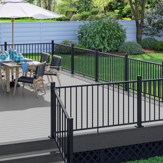 Aluminium staircase railing