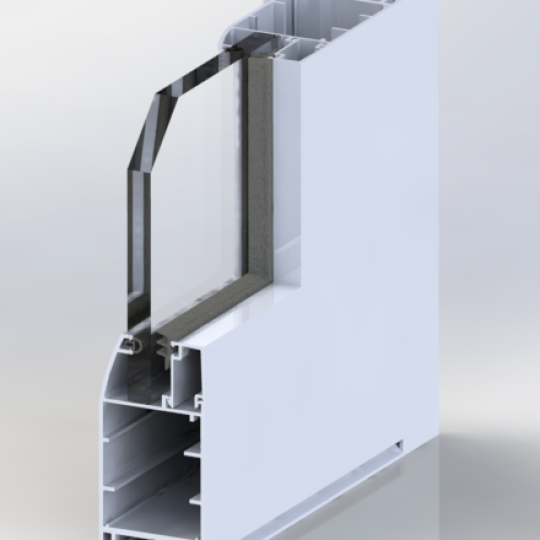 Door corner aluminum frame