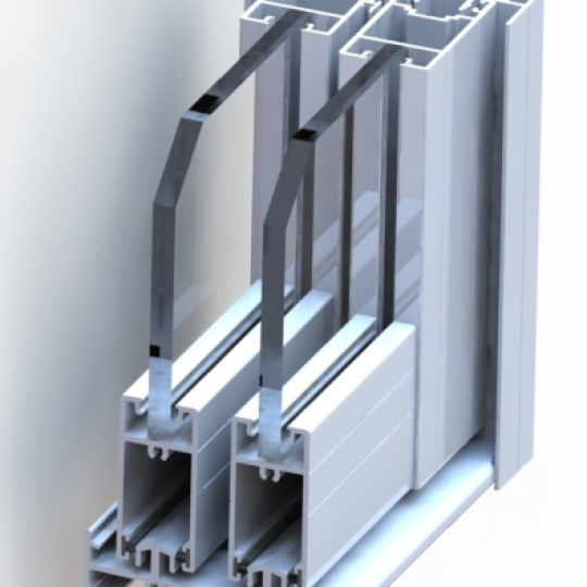 Sliding door  aluminum A6063 A6061